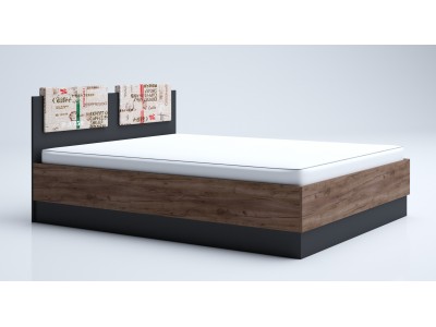 Κρεβάτι MOKA ( tobacco κραφτ / ανθρακίτη)